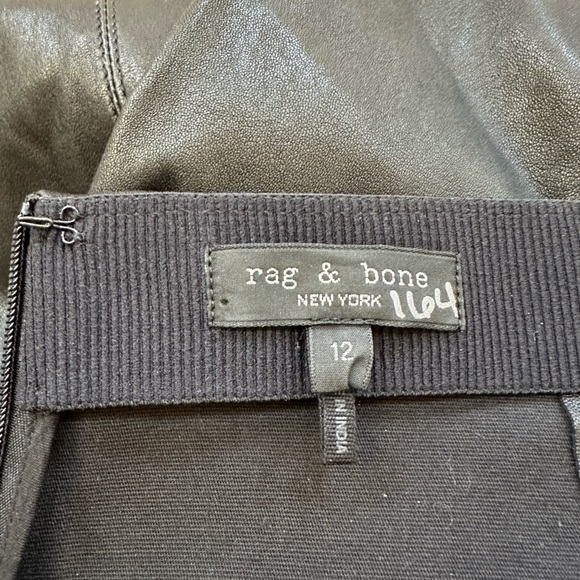 Rag & Bone Genuine Stretchy Leather Bootcut Pants, Sz USA 12, new - Picture 8 of 9